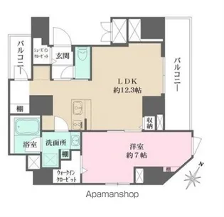 WHARF文京茗荷谷【6階】の間取り