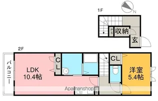 シャーメゾン ベルブランシュ【2階】の間取り