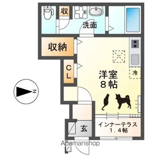 ウエストウイングⅣ【1階】の間取り