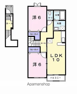 ベルメゾン A棟【2階】の間取り