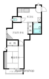 カーサ葵【202号室】の間取り