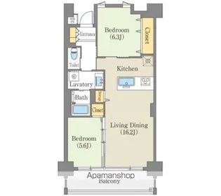 白壁リンクス【9階】の間取り