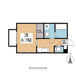 ラ・フォーレ萩原【102号室】の間取り