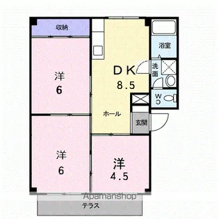 ドミールたかくら【1階】の間取り