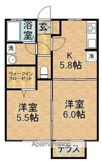 サンフラワー寿【201号室】の間取り