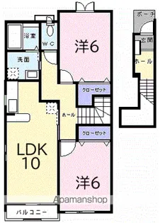 ジョイヌB【2階】の間取り