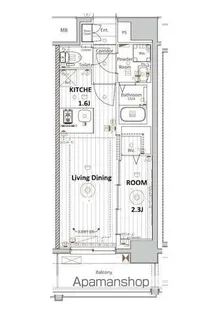 メイクスアート名古屋城西【2階】の間取り