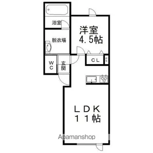 SERENO【2-B号室】の間取り