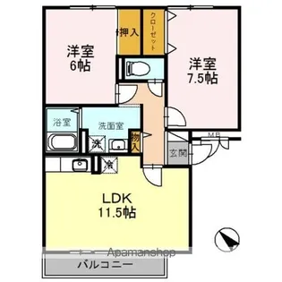 メルベーユ吉兆 A棟【3階】の間取り