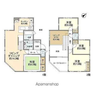 千葉県船橋市前貝塚町【一戸建】の間取り