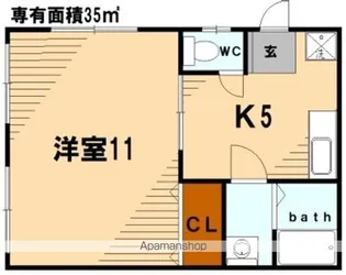 ヴィヴァーチェ東寺尾【1階】の間取り