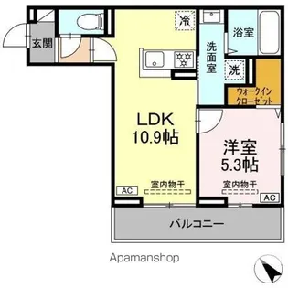 ディアライズ北山【2階】の間取り
