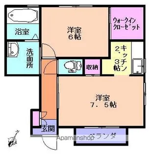 プルミエ・ラムール【102号室】の間取り