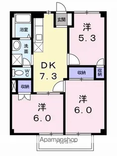 ヴィラB【1階】の間取り