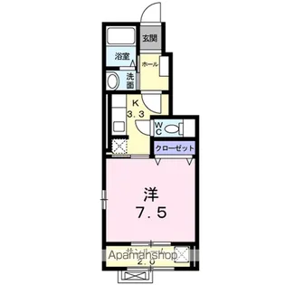 サンフィオーレA【1階】の間取り