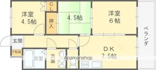 ES COURT【104号室】の間取り
