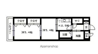 スカイ原【108号室】の間取り