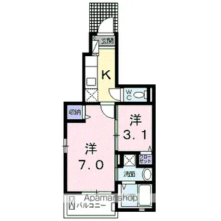 セレーノ モチヅキⅡ【102号室】の間取り
