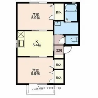 ミレニアム吉澤 A B棟【1階】の間取り