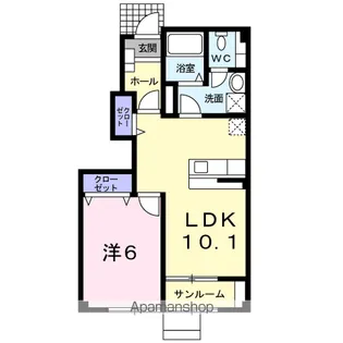 パストラルタウンB【1階】の間取り