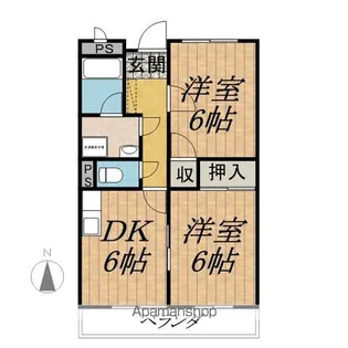 リンピアF&RⅡ【106号室】の間取り