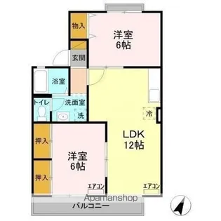 ファーストシティ君塚F【1階】の間取り