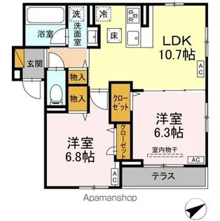 RESI NOIR(レジノワール)【1階】の間取り