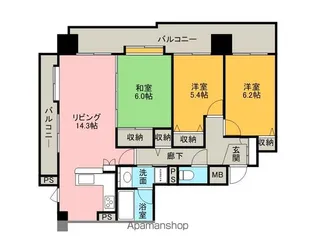 ライオンズマンション支倉丁【7階】の間取り