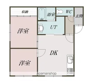 フローレンス神楽【2階】の間取り