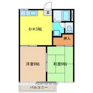 タウニー小杁【101号室】の間取り