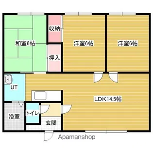 ルーベデンス77A【3階】の間取り