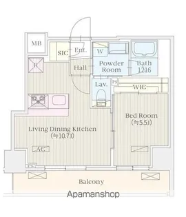 ケルスコート笹塚【8階】の間取り
