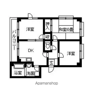 ハイツ愛花夢【1階】の間取り