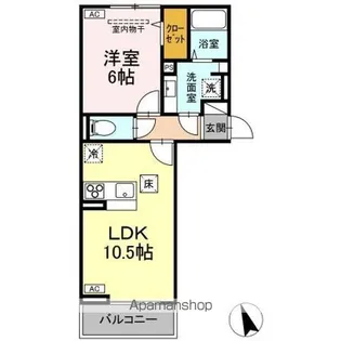 プレドフルールV【1階】の間取り