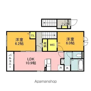 レジデンス プリュⅦ【2階】の間取り