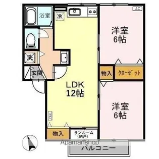 レーヴ・アズール A【2階】の間取り