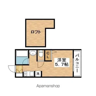 ルミナス岸部【5階】の間取り