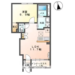 クレストハイム【1階】の間取り