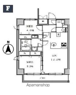 2LDKの間取り画像