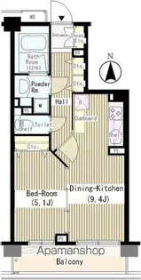 東京都中野区中野5丁目【マンション】の間取り