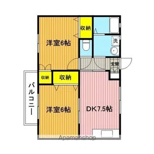 シャンブルクレールⅡ【2階】の間取り