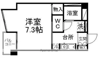 バーシティハウス柏木【610号室】の間取り