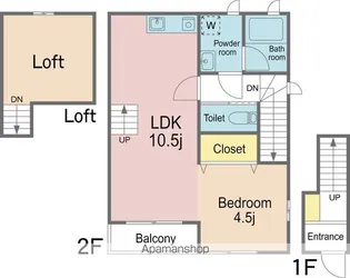 ラヴェール南蔵本【208号室】の間取り