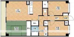 カルム長堀【407号室】の間取り