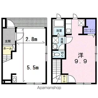 グレイス シグマ カルイザワB【1階】の間取り