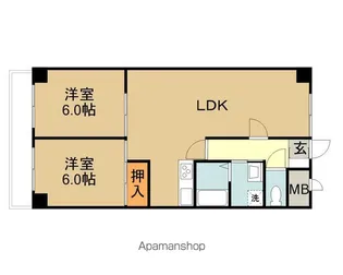 ライブタウン宝来【5階】の間取り