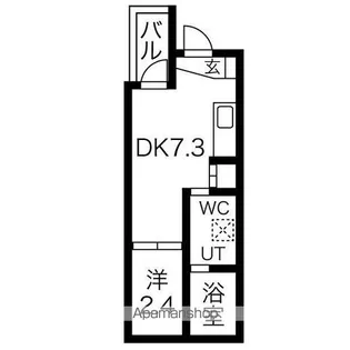 グランレーヴ名駅【303号室】の間取り