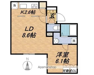 TI AMO S18【4階】の間取り