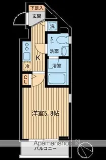 ザ・パーククロス市ヶ谷【1階】の間取り