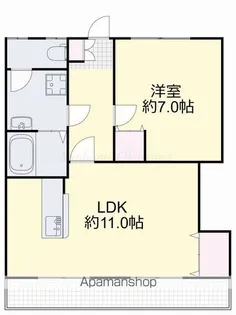 江崎コーポ【201号室】の間取り